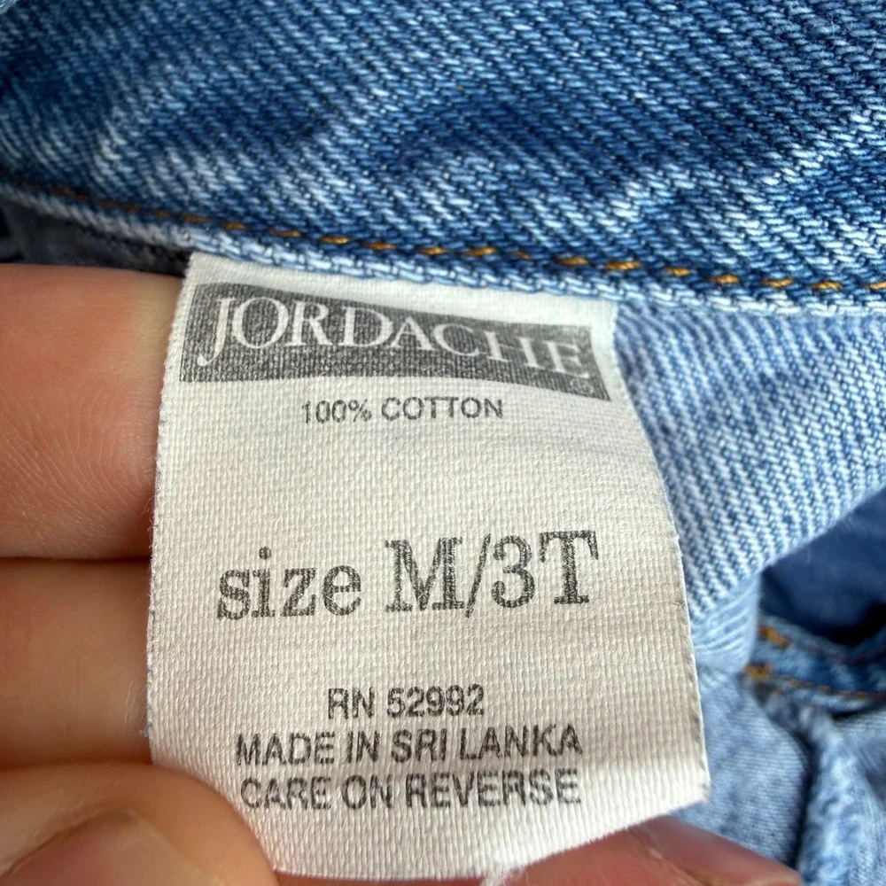 Vintage Y2K Jordache‎ Denim Vest Girls Size 3T Sleeveless Trucker Jacket Preppy